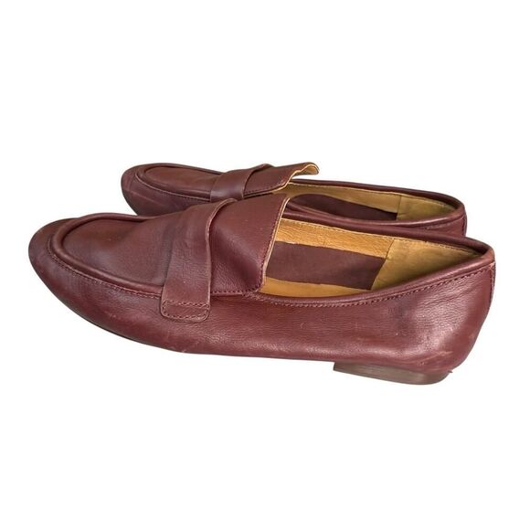 Madewell The Lacey Loafer Cabernet Leather Flats Size 7.5 Slip On Shoes - Picture 5 of 11